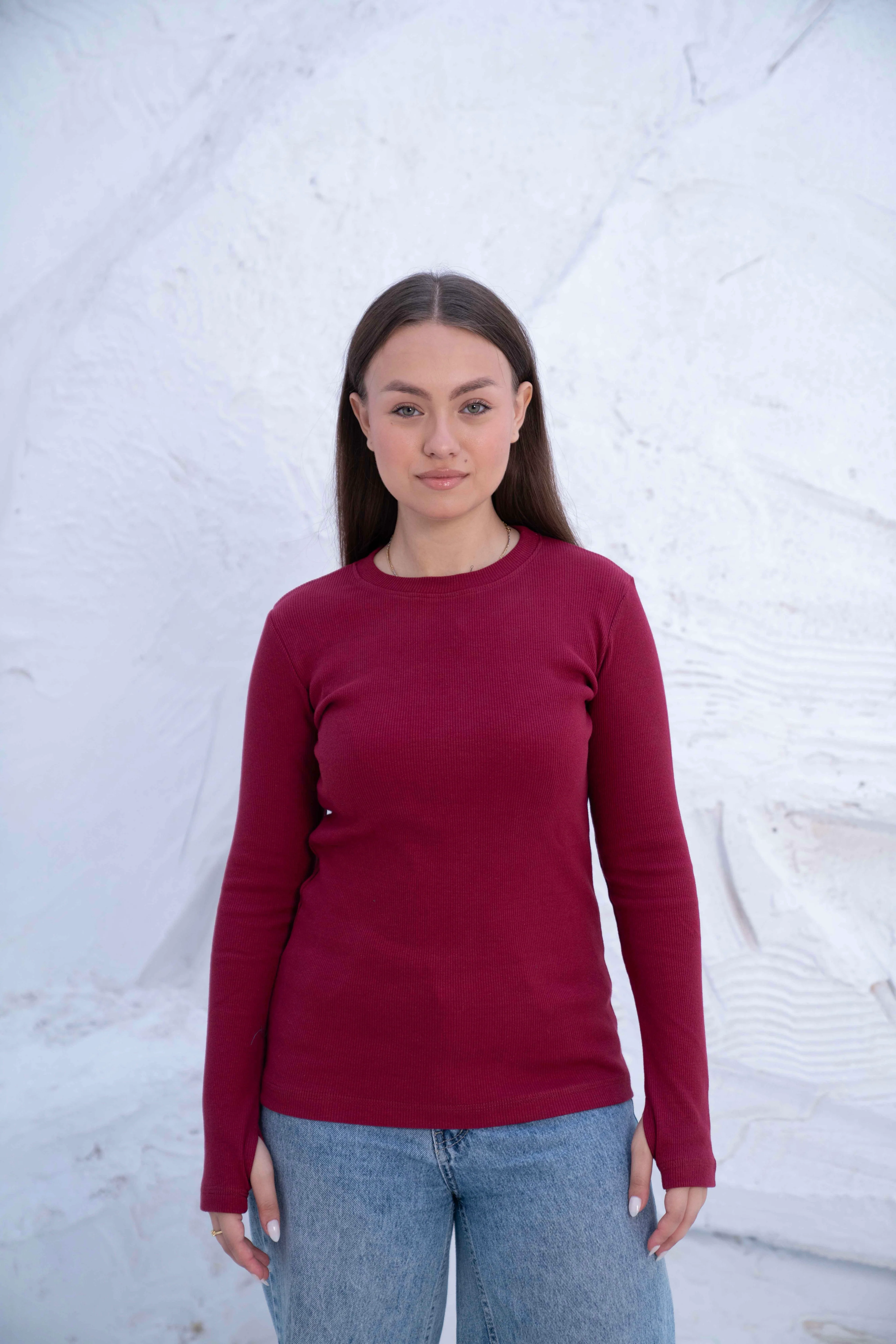 Striped Cotton Basic Top - Long Sleeve - Image 25