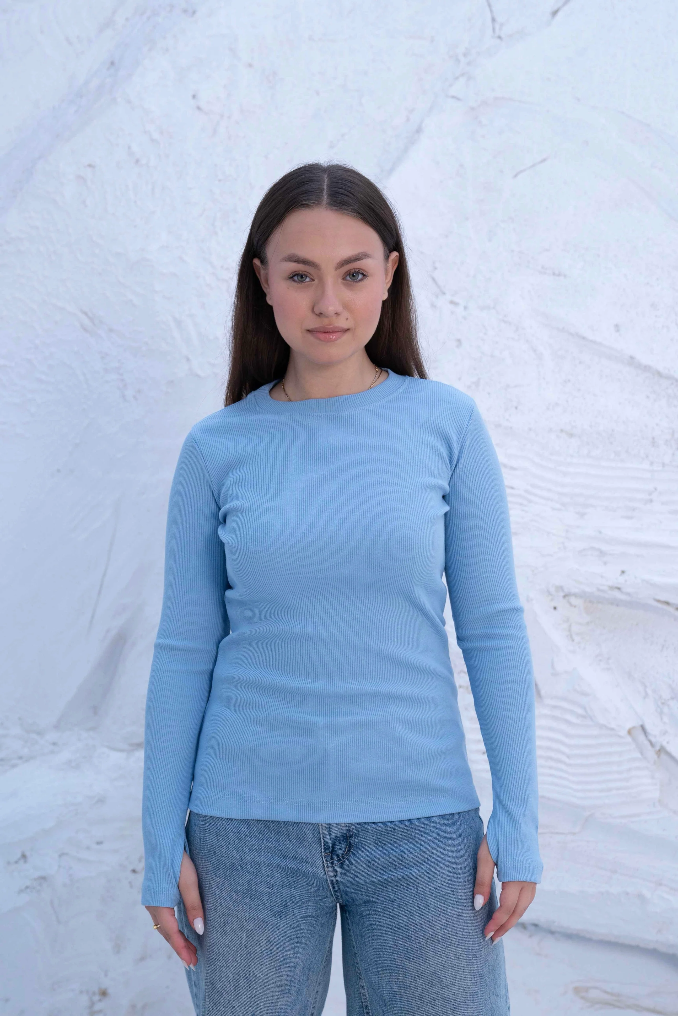 Striped Cotton Basic Top - Long Sleeve - Image 31