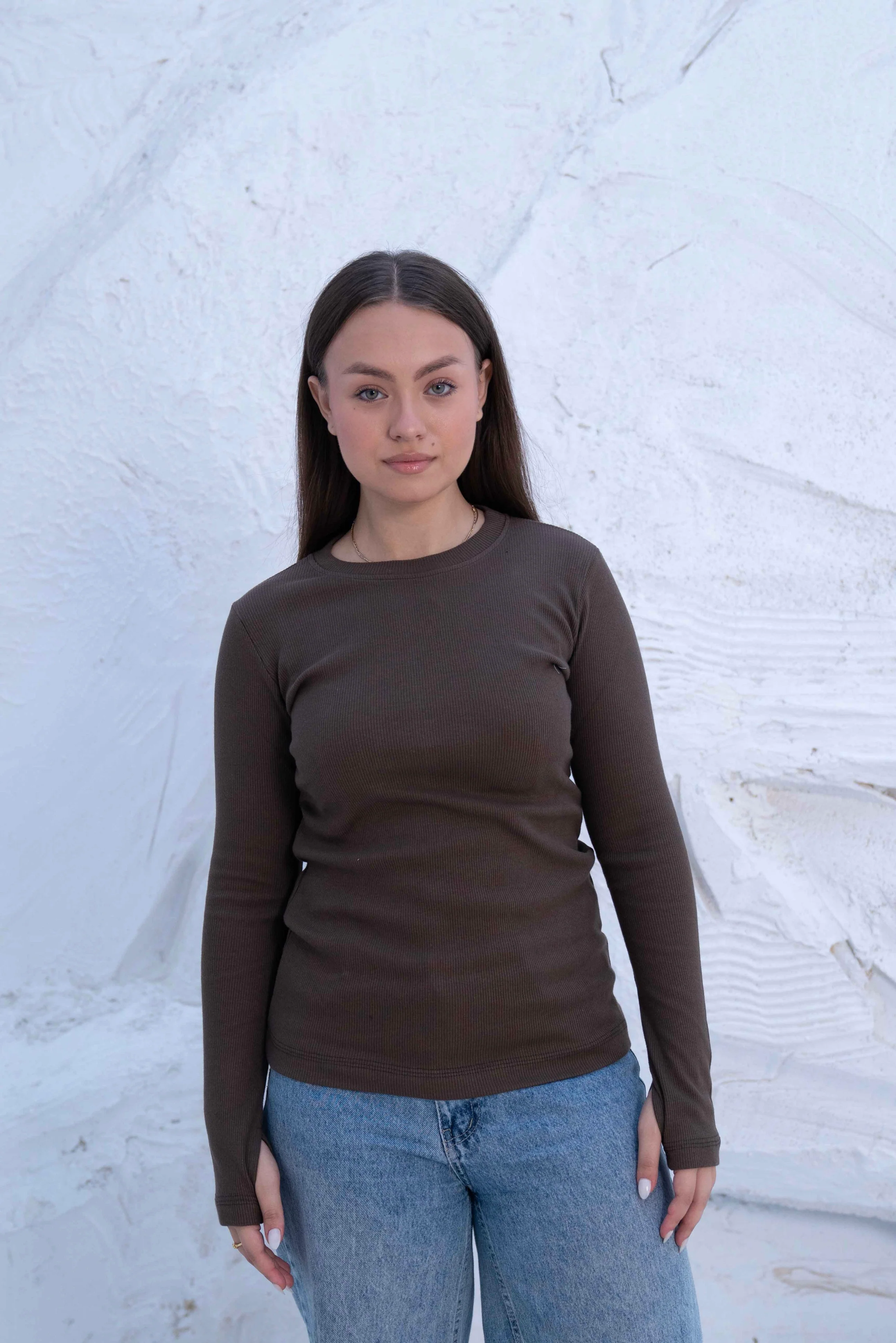 Striped Cotton Basic Top - Long Sleeve - Image 37