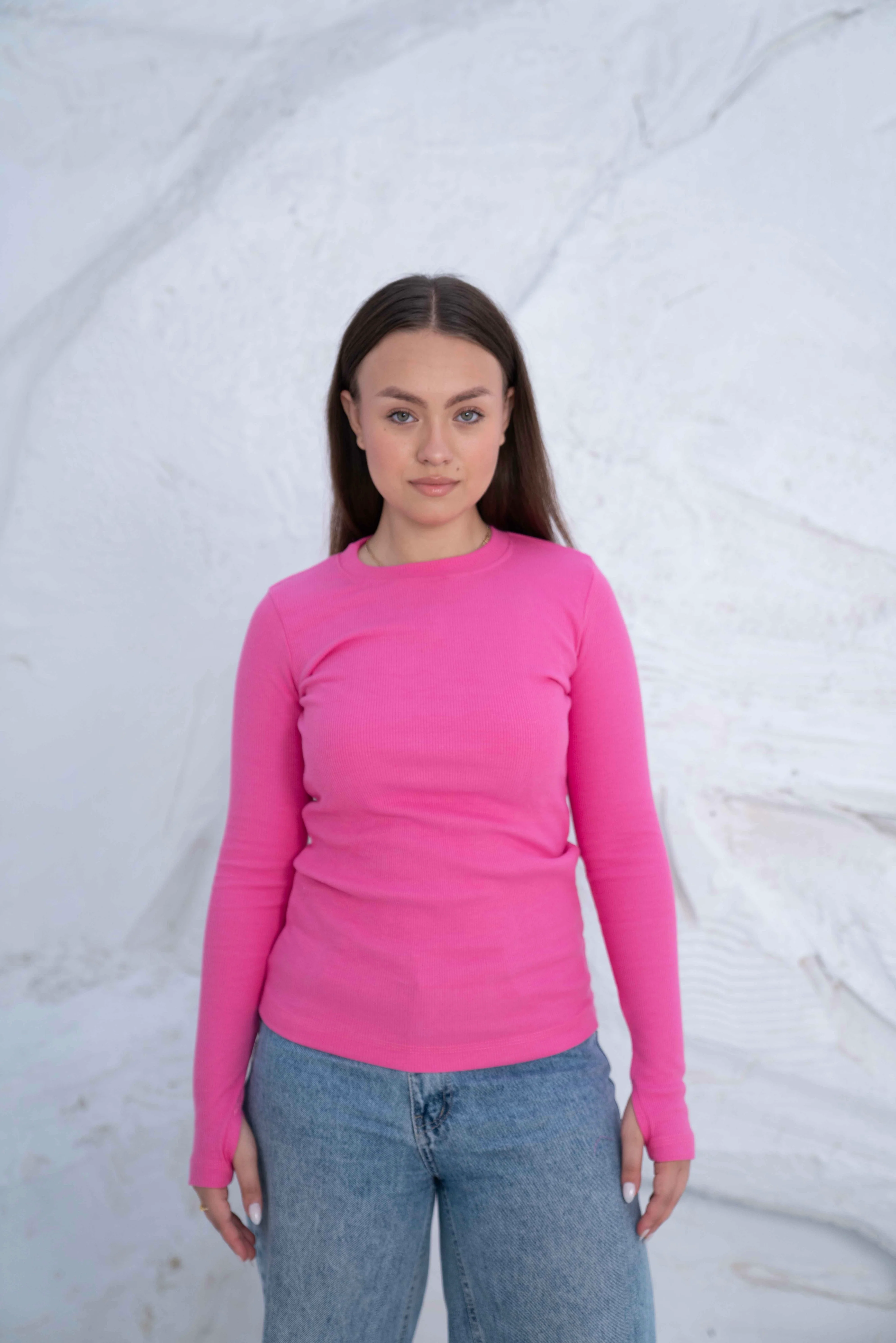 Striped Cotton Basic Top - Long Sleeve - Image 43