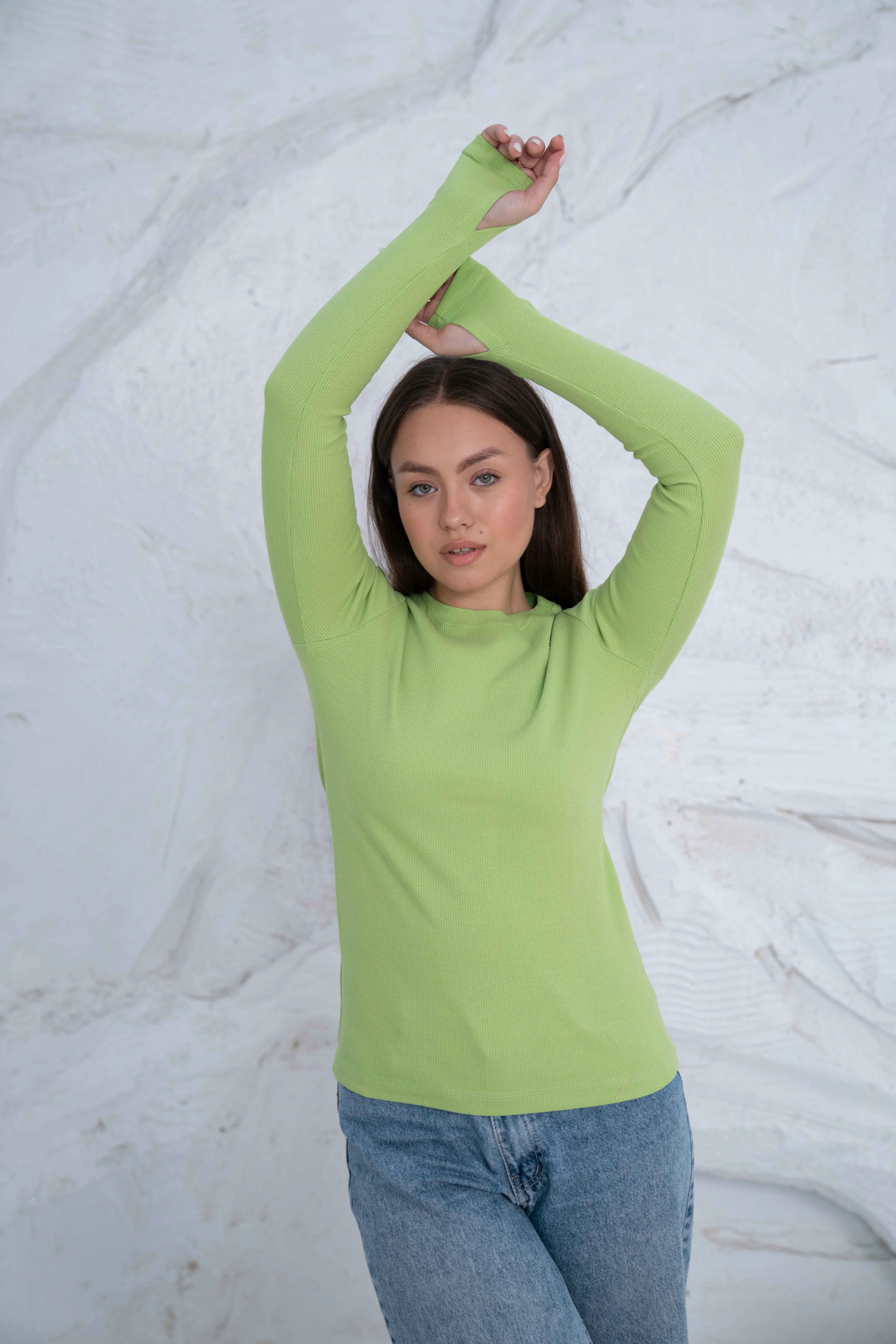 Striped Cotton Basic Top - Long Sleeve - Image 50
