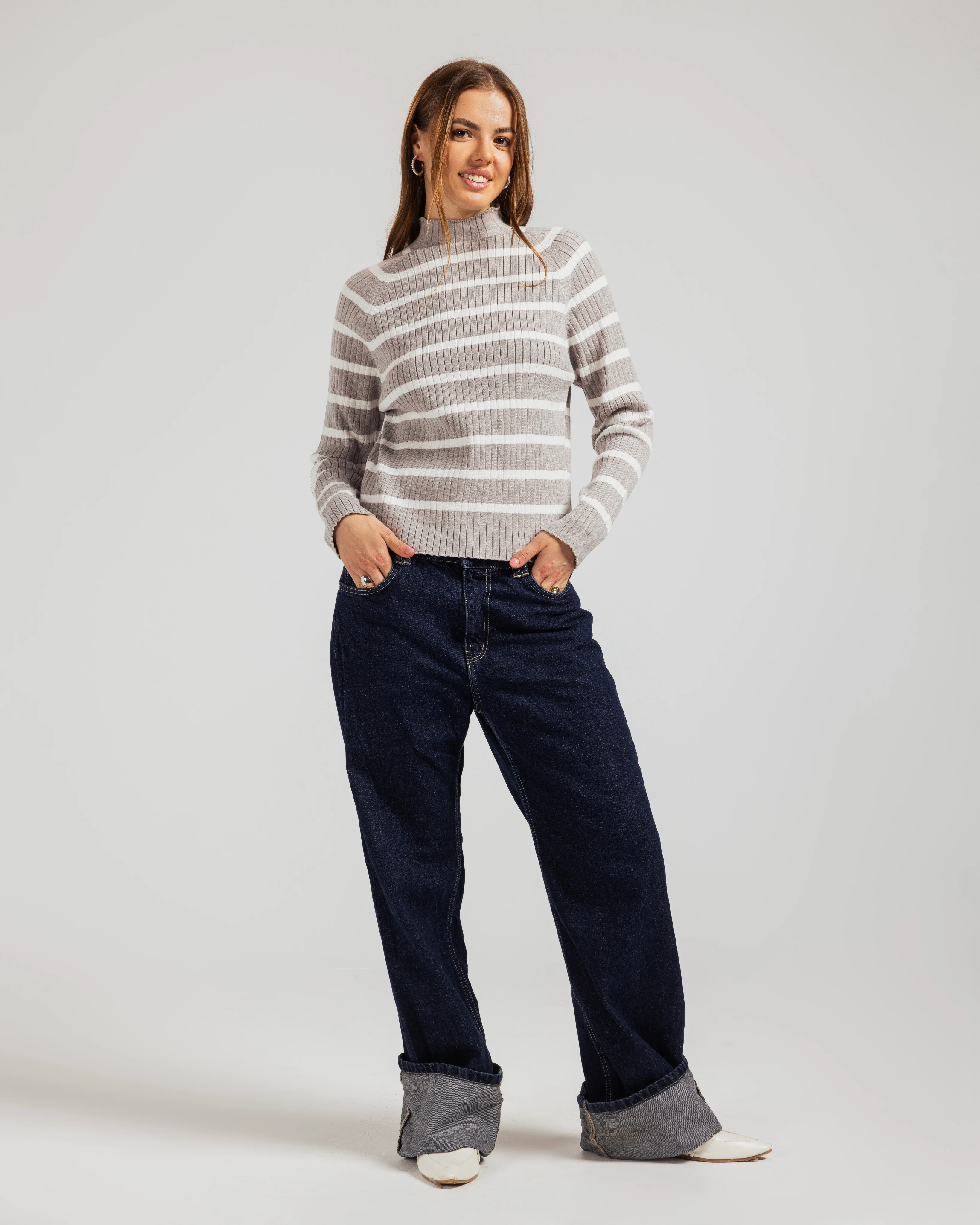 Striped Turtleneck Pullover - Image 4