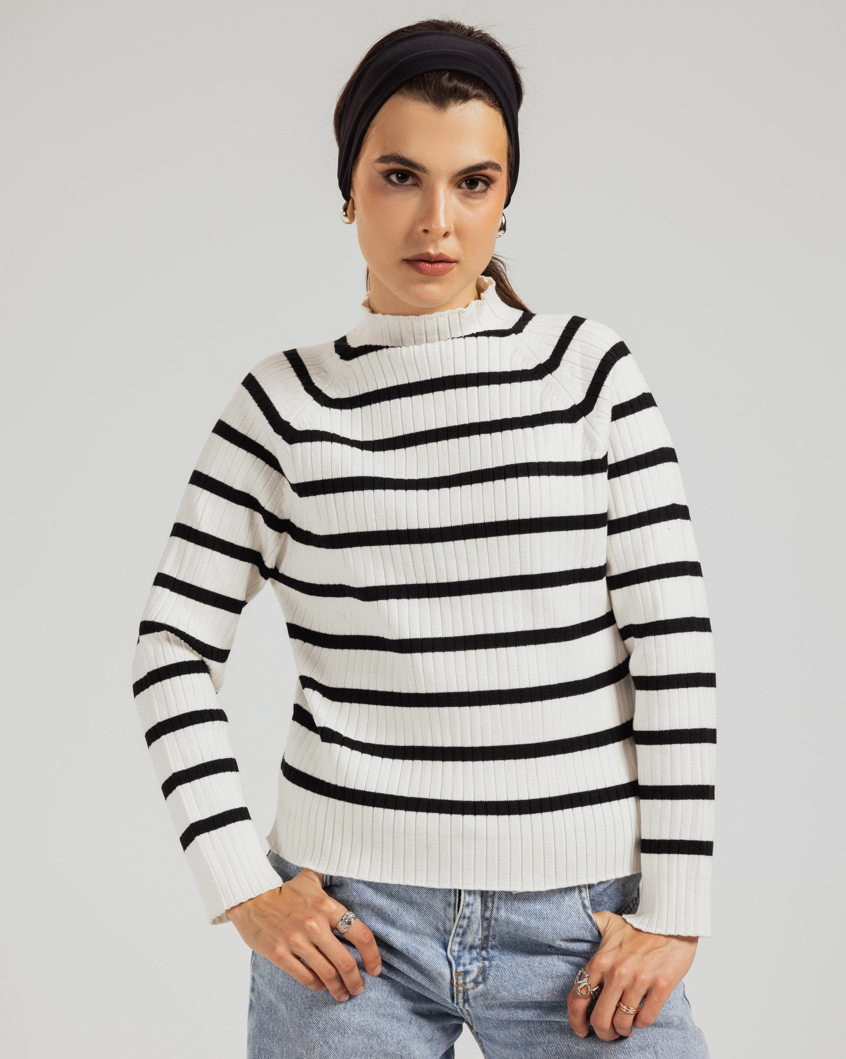 Striped Turtleneck Pullover - Image 7